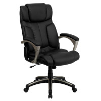 Flash Furniture High Back Folding Black Leather Executive Office Chair BT-9875H-GG